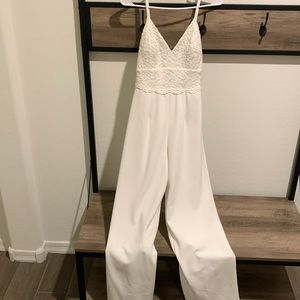 ALYA white Jumpsuit. Size XS